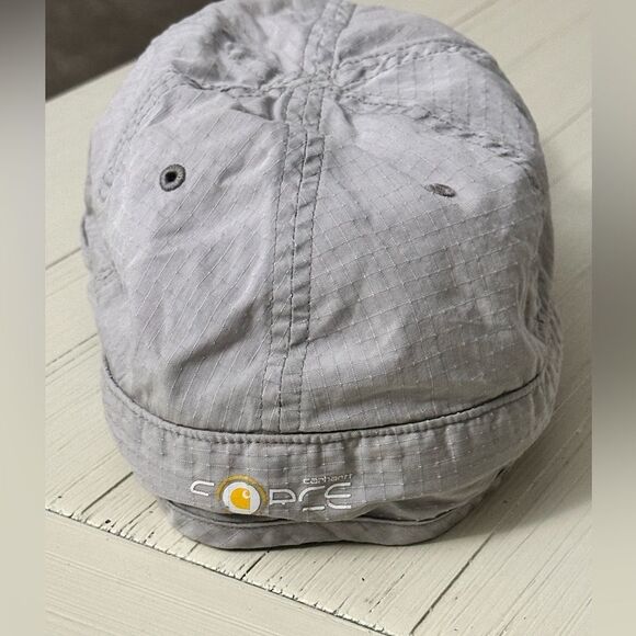 Carhartt Force Baseball Cap Cotton Nylon Elastic Fit. Gray Lightweight - Picture 5 of 9